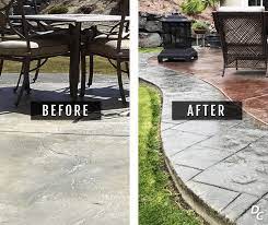 stained concrete patio in 3 easy steps
