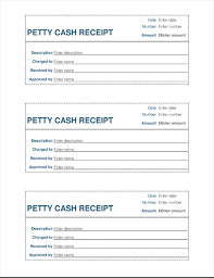 Petty Cash Receipt 3 Per Page