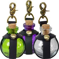 Small Potion Bottle With Clasp Glass