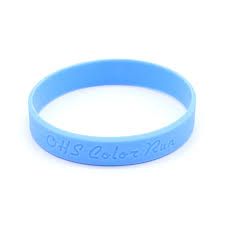 Carved Message Art Logo Debossed Silicone Wristband