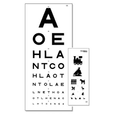 3 metre eye test chart double sided