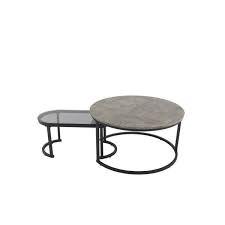 31 5 In Black Round Wood Coffee Table