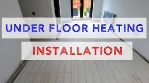 wet under floor heating installation