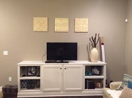 decor around tv wall and cabinet