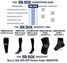 Sb Sox Compression Calf Sleeves 20 30mmhg For Men Women