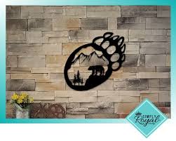 Bear Claw Sign Metal Bear Track With