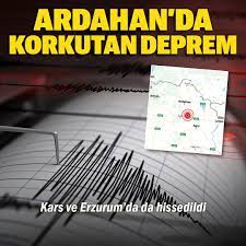 Son Dakika... Ardahan'da deprem meydana geldi! Son depremler - Yeni Şafak