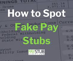 how to spot fake pay stubs paystub direct