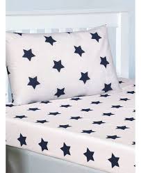 navy blue and white stars double fitted