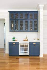 blue bar cabinets with en wire