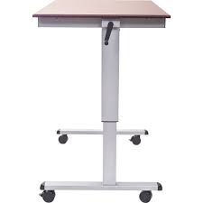 Standing desks come with integrated electric or manual controls to adjust their height. Luxor 48 Crank Adjustable Stand Up Desk Standup Cf48 Dw B H