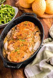 oven roasted pork chops table for two