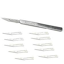100 Scalpel Blades 11 With Free Handle