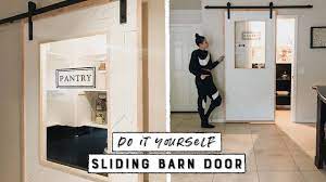 diy sliding barn door with window