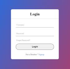 create a pure css simple login page