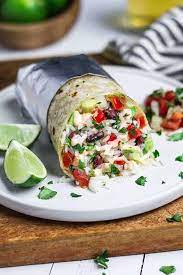 chipotle vegan burrito with cilantro