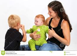 Kids And Babysitter Stock Image Image Of Small Childhood 48942553