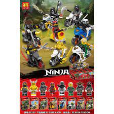 Đồ chơi lắp ráp lego ninjago season 9 lele 31155 xếp hình ninja và xe cho  bé trai trọn bộ 8 hộp như hình.
