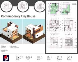 contemporary tiny house plan and