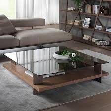 Wooden Square Glass Top Center Table