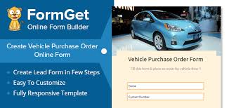 Vehicle Purchase Order Form For Car Showrooms Dealers Formget