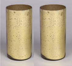 gold mercury glass vase 8 h 16010