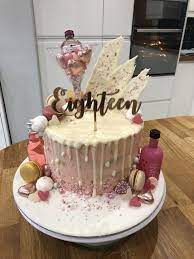 18th Birthday Gin Drip Cake 18th Birthday Cake For Girls Alcohol  gambar png