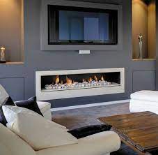 Low Profile Fireplace With Tv Above