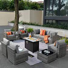 Fire Pit Sectional Sofa Set