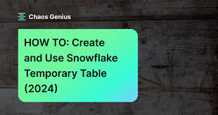 snowflake temporary table