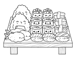 Select from 35657 printable coloring pages of cartoons, animals, nature, bible and many more. Printable Kawaii Sushi Coloring Page
