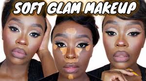 how to soft glam makeup for dark skin