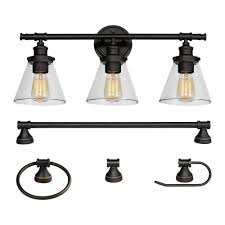 Globe Electric Parker 3 Light Oil Rubbed Bronze 5 Piece All