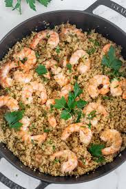 easy garlic shrimp and quinoa recipe