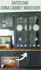 dated oak china cabinet makeover