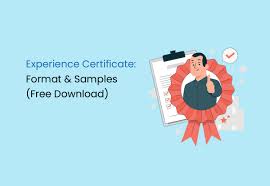 experience certificate format