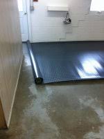 installed new pvc roll out g floor this