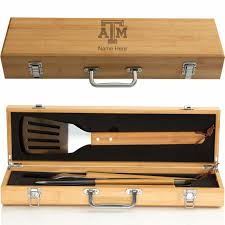 personalized texas a m bbq set