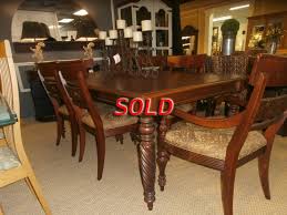 ethan allen dining table chairs pads