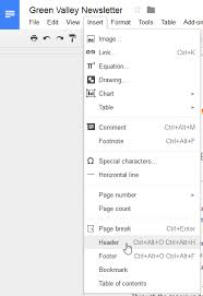 Google Docs Headers Footers And Page Breaks