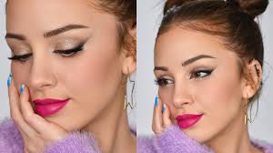 foxy eyes pink lips makeup tutorial