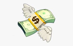 flying money emoji transpa hd png