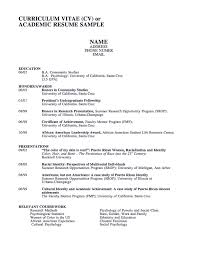 Academic Resume Sample Shows You How To Make Academic Resume