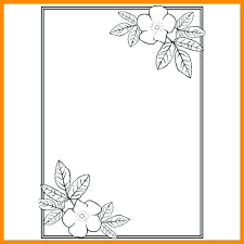 Simple Flower Chart Paper Border Designs Bedowntowndaytona Com