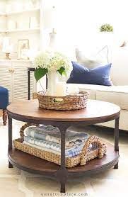 simple round coffee table styling ideas