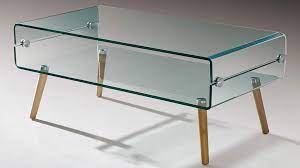 Stylish 10mm Curved Glass Coffee Table