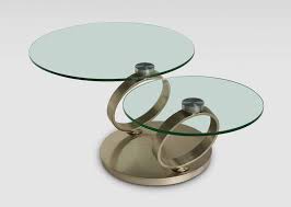 Modern Glass Coffe Table With Swivel