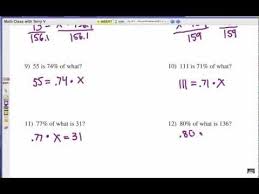 how to solve percent problems equation