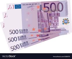 500 euro bills royalty free vector