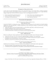 Good Public Relations Resume Examples Pr Cover Letter Within